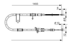 BOSCH 1987477055 — Cablu frână de mână