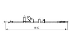 BOSCH 1987477070 — Cablu frână de mână