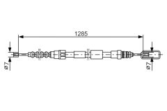 BOSCH 1987477155 — Cablu frână de mână