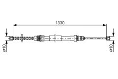 BOSCH 1987477156 — Cablu frână de mână