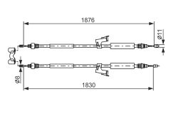 BOSCH 1987477202 — Cablu frână de mână