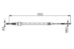 BOSCH 1987477204 — Трос ручного тормоза