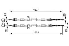BOSCH 1987477301 — Трос ручного тормоза