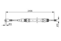 BOSCH 1987477306 — Cablu frână de mână