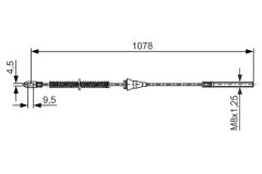 BOSCH 1987477310 — Cablu frână de mână
