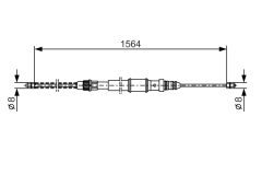BOSCH 1987477311 — Cablu frână de mână