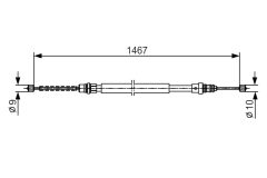BOSCH 1987477332 — Cablu frână de mână