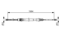 BOSCH 1987477335 — Cablu frână de mână