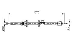 BOSCH 1987477357 — Cablu frână de mână