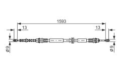 BOSCH 1987477374 — Cablu frână de mână