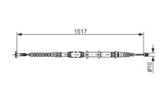 BOSCH 1987477382 — Трос ручного тормоза