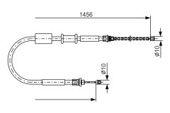 BOSCH 1987477384 — Трос ручного тормоза