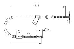 BOSCH 1987477397 — Трос ручного тормоза