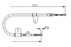 BOSCH 1987477398 — Трос ручного тормоза