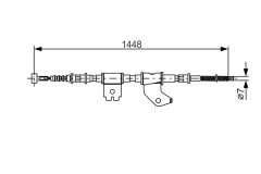 BOSCH 1987477402 — Трос ручного тормоза
