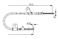 BOSCH 1987477403 — Трос ручного тормоза