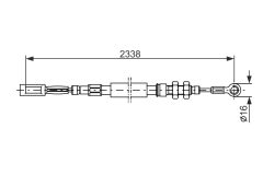 BOSCH 1987477419 — Cablu frână de mână