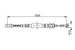 BOSCH 1987477420 — Cablu frână de mână