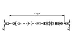 BOSCH 1987477439 — Трос ручного тормоза