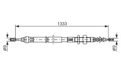 BOSCH 1987477440 — Трос ручного тормоза