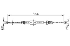 BOSCH 1987477461 — Cablu frână de mână