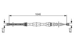 BOSCH 1987477469 — Cablu frână de mână