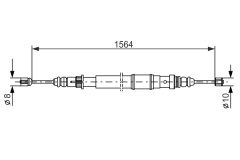 BOSCH 1987477471 — Cablu frână de mână