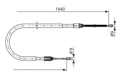 BOSCH 1987477475 — Cablu frână de mână