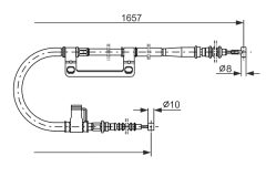 BOSCH 1987477502 — Трос ручного тормоза