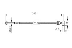 BOSCH 1987477517 — Трос ручного тормоза