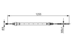 BOSCH 1987477525 — Трос ручного тормоза
