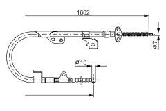 BOSCH 1987477535 — Cablu frână de mână