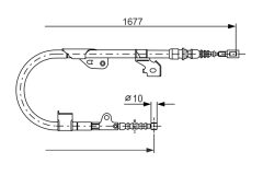 BOSCH 1987477536 — Cablu frână de mână