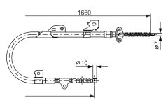BOSCH 1987477537 — Cablu frână de mână