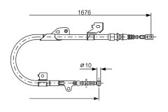 BOSCH 1987477538 — Cablu frână de mână
