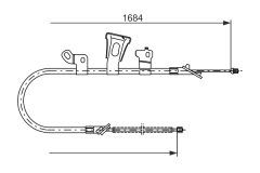 BOSCH 1987477549 — Cablu frână de mână
