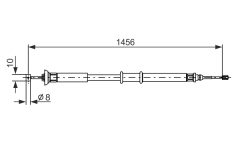 BOSCH 1987477561 — Трос ручного тормоза