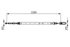 BOSCH 1987477569 — Трос ручного тормоза