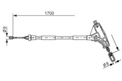 BOSCH 1987477575 — Cablu frână de mână
