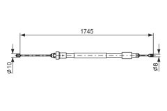 BOSCH 1987477576 — Cablu frână de mână