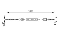 BOSCH 1987477577 — Cablu frână de mână