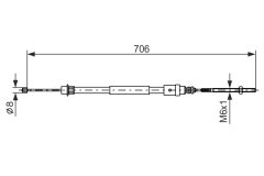 BOSCH 1987477578 — Cablu frână de mână