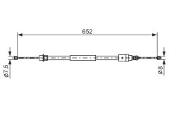 BOSCH 1987477579 — Cablu frână de mână