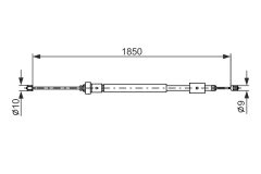 BOSCH 1987477595 — Cablu frână de mână