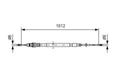 BOSCH 1987477600 — Cablu frână de mână