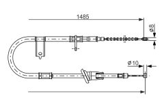 BOSCH 1987477614 — Cablu frână de mână