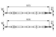 BOSCH 1987477615 — Cablu frână de mână
