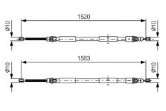 BOSCH 1987477616 — Cablu frână de mână