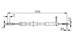BOSCH 1987477628 — Cablu frână de mână