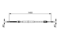 BOSCH 1987477646 — Cablu frână de mână